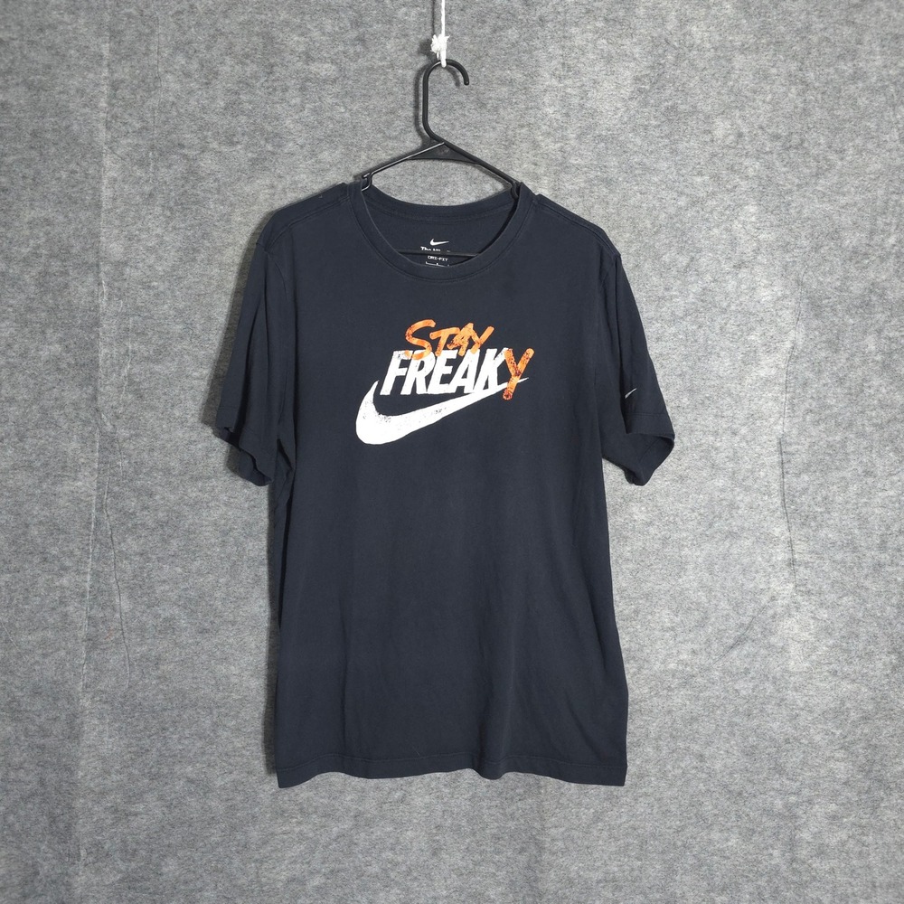 Nike Giannis Stay Freaky Shirt Mens L Black Dri-FIT Graphic Tee DZ2706-010